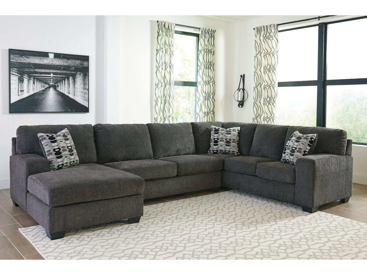 Ballinasloe Smoke 3pc Sectional w/ Chaise